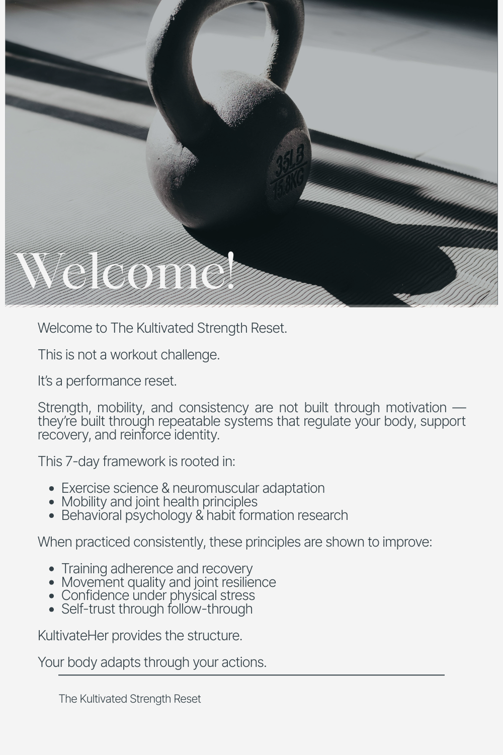 FREE The Kultivated Strength — Science-Backed Fitness & Mobility Reset