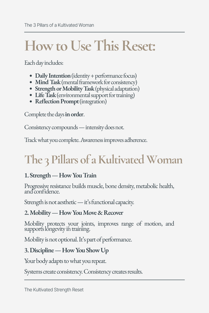 FREE The Kultivated Strength — Science-Backed Fitness & Mobility Reset